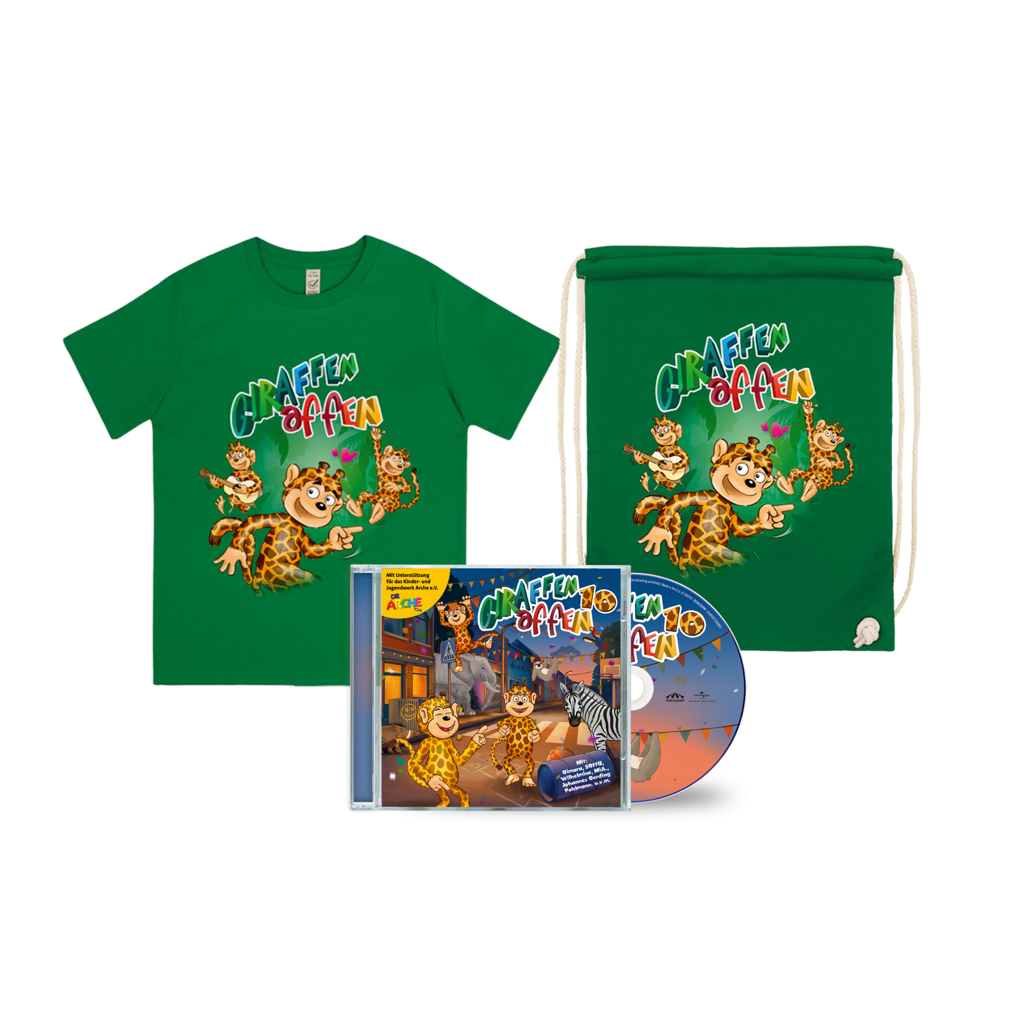 Giraffenaffen Giraffenaffen 10 CD + T-Shirt + Gymbag 442373